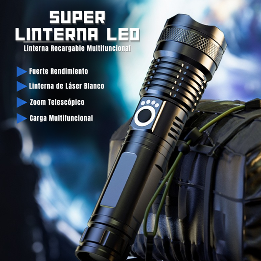 SUPER LINTERNA LED RECARGABLE✅