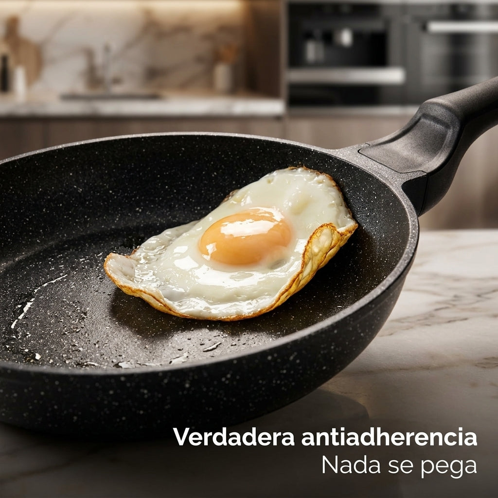 Super Combo Con 3 Sartenes🔥 - Efecto Piedra - Antiadherencia Total