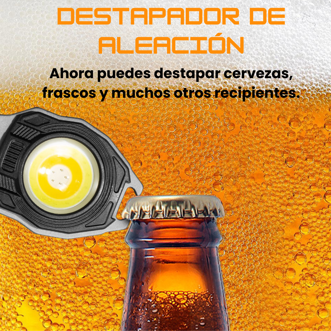 LLAVERO MULTIFUNCIÓN con linterna, encendedor, cortador, llaves extra, imán y silbato